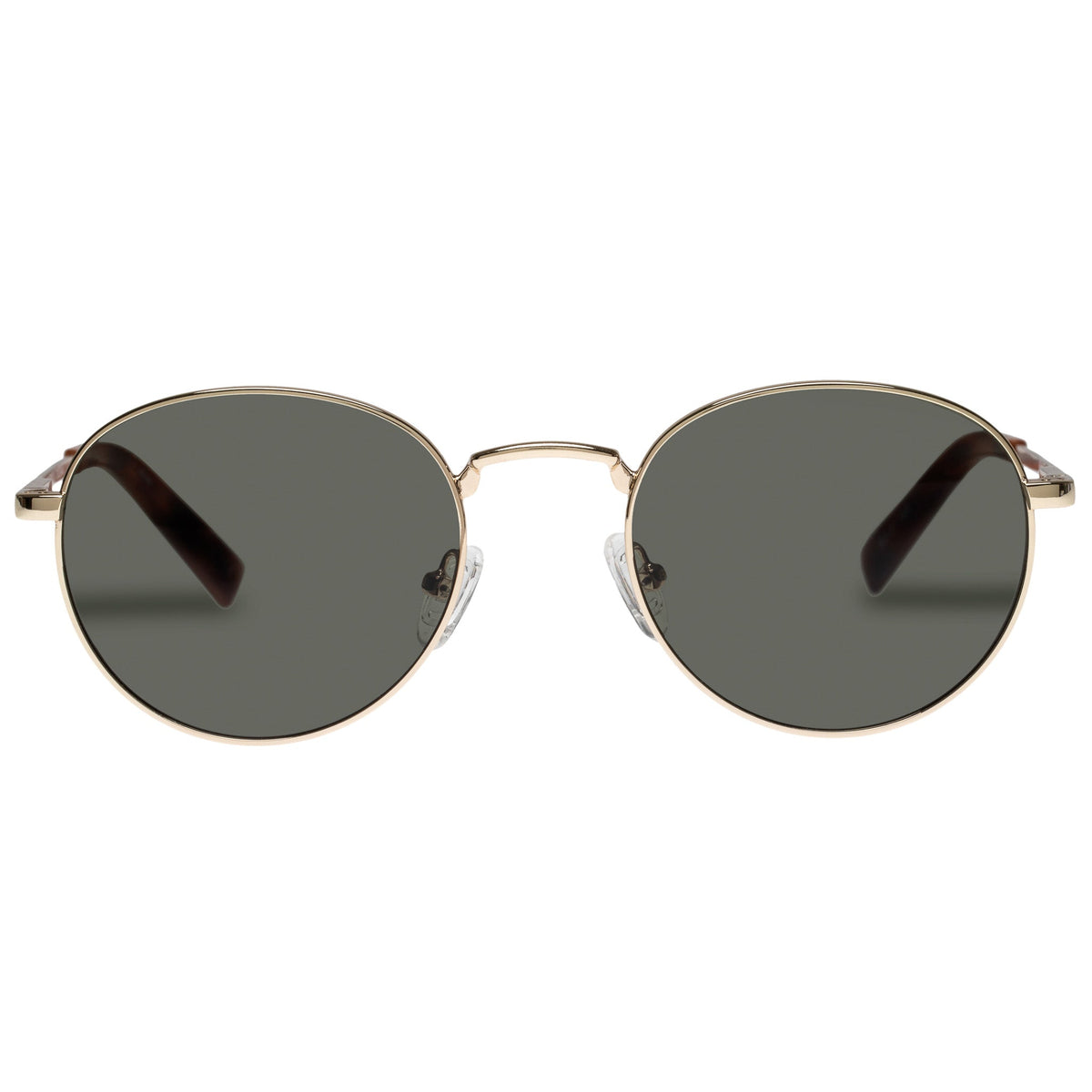 NEW LE SPECS unisex lost legacy sunglasses in gold green mono Le Specs Lost Legacy Sunglasses - Gold / Green Mono  main image 4