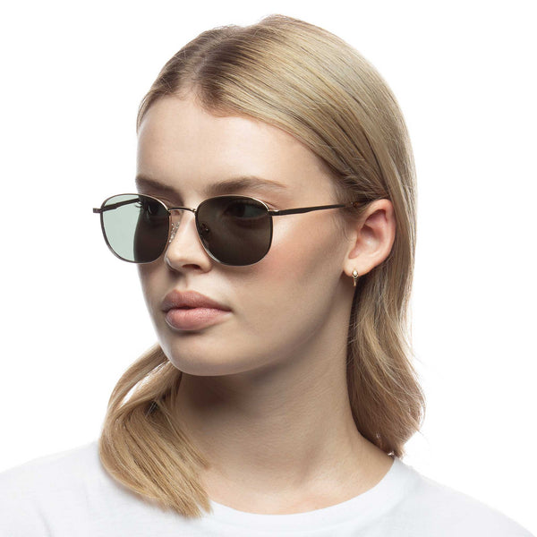 LE SPECS NEPTUNE DEUX Gold Polarized Sunglasses | PresenceConcept.com