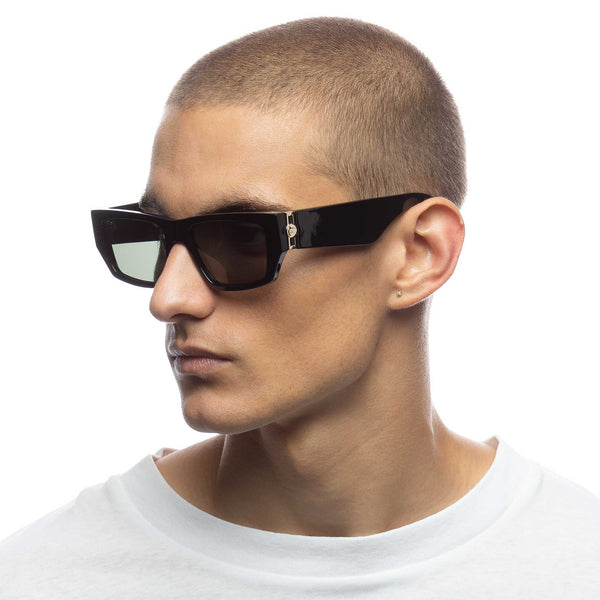 LE SPECS PLASTIC MEASURES Black (Le Sustain Collection) Sunglasses | PresenceConcept.com