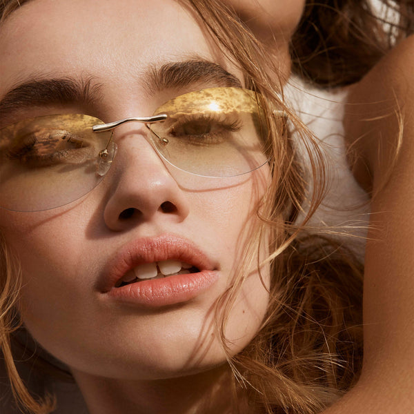 LE SPECS SLINKY Gold Sunglasses | PresenceConcept.com