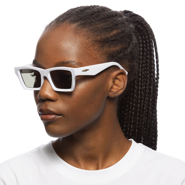 LE SPECS SOMETHING White Sunglasses | PresenceConcept.com