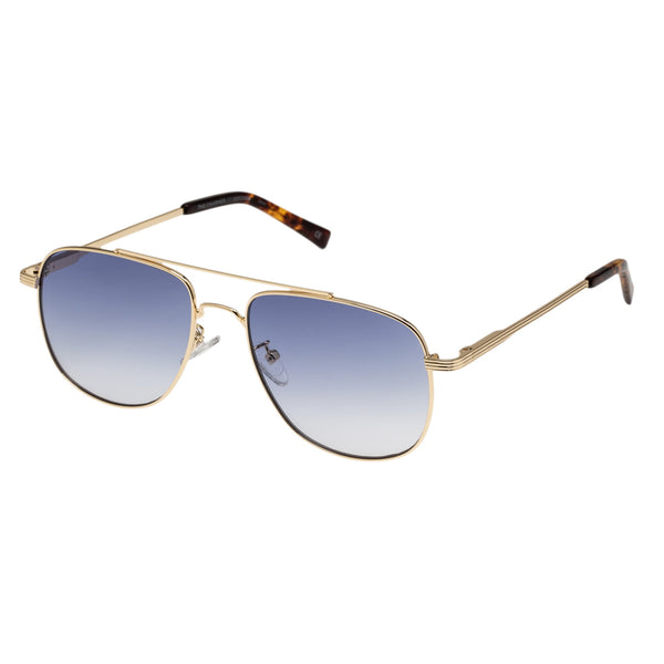 LE SPECS THE CHARMER Bright Gold Blue Grad Sunglasses | PresenceConcept.com