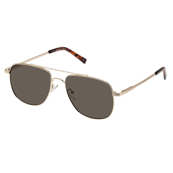LE SPECS THE CHARMER Gold Khaki Mono Sunglasses | PresenceConcept.com