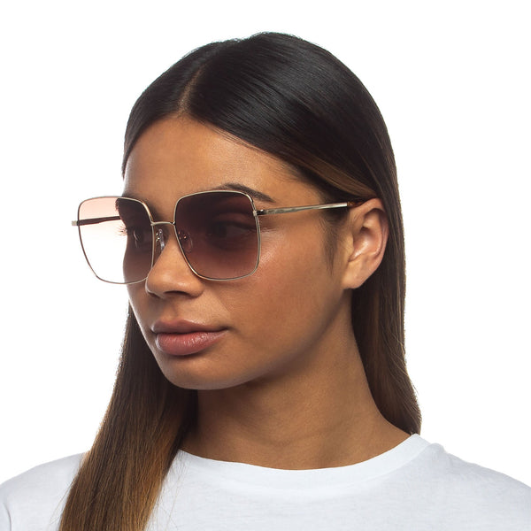 LE SPECS THE CHERISHED Gold Tan Grad Sunglasses | PresenceConcept.com