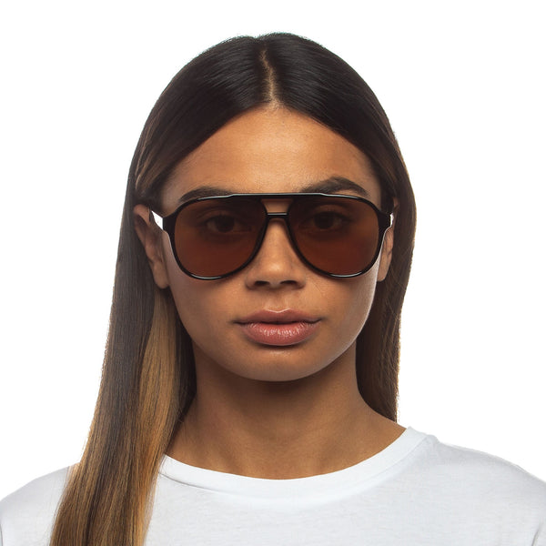 LE SPECS TRAGIC MAGIC Black Tan Tint Sunglasses | PresenceConcept.com