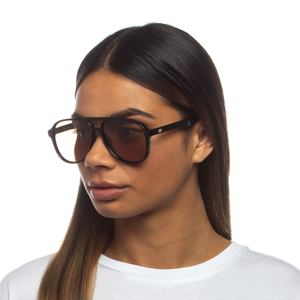 LE SPECS TRAGIC MAGIC Black Tan Tint Sunglasses | PresenceConcept.com