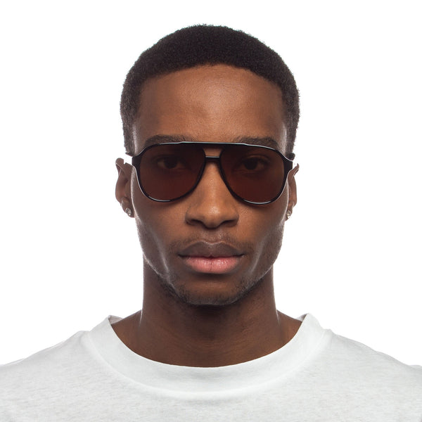 LE SPECS TRAGIC MAGIC Black Tan Tint Sunglasses | PresenceConcept.com