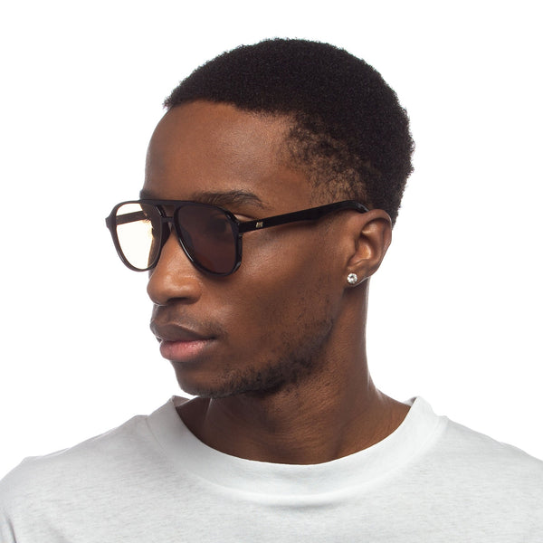 LE SPECS TRAGIC MAGIC Black Tan Tint Sunglasses | PresenceConcept.com