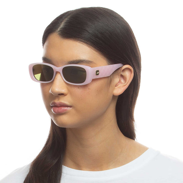 LE SPECS UNREAL QUILTED Baby Doll Pink  Sunglasses | PresenceConcept.com