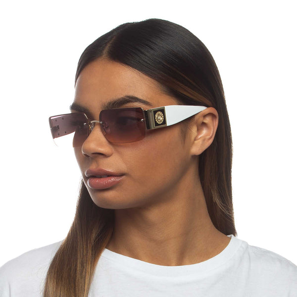 LE SPECS WHAT I NEED EDT Bright Gold/Ivory Sunglasses | PresenceConcept.com