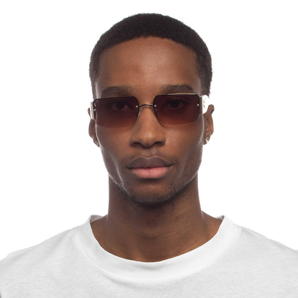 LE SPECS WHAT I NEED EDT Bright Gold/Ivory Sunglasses | PresenceConcept.com