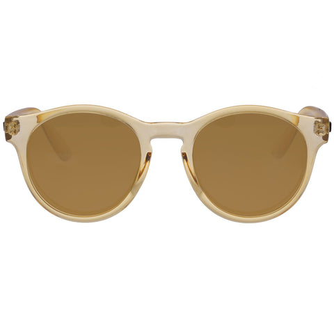 LE SPECS Hey Macarena Round Sunglasses - Blonde Polarized | PresenceConcept.com