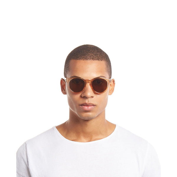 LE SPECS Hey Macarena Round Sunglasses - Blonde Polarized | PresenceConcept.com