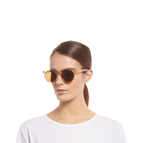 LE SPECS Hey Macarena Round Sunglasses - Blonde Polarized | PresenceConcept.com