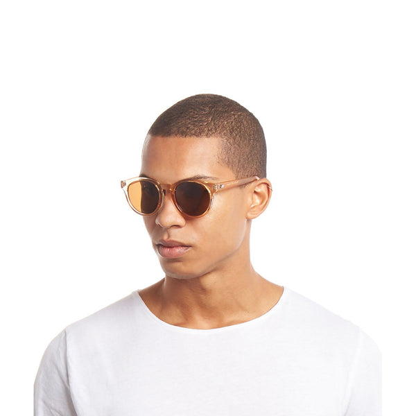 LE SPECS Hey Macarena Round Sunglasses - Blonde Polarized | PresenceConcept.com