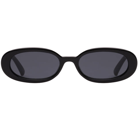 LE SPECS Outta Love Oval Sunglasses - Black | PresenceConcept.com