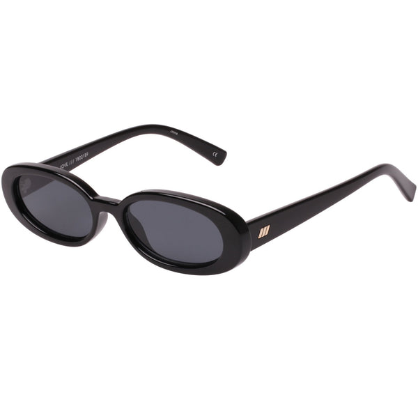 LE SPECS Outta Love Oval Sunglasses - Black | PresenceConcept.com