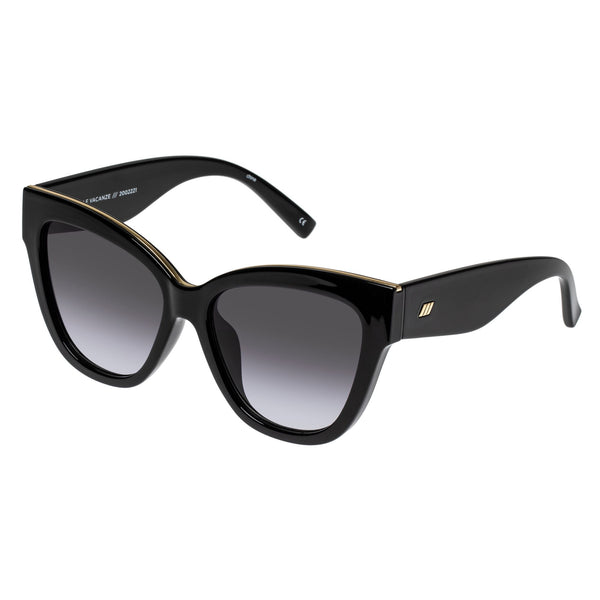 LE SPECS Le Vacanze Cat Eye Sunglasses - Black/Gold | PresenceConcept.com