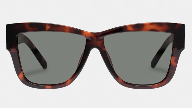 LE SPECS Total Eclipse Modern Rectangle Sunglasses - Tort | PresenceConcept.com