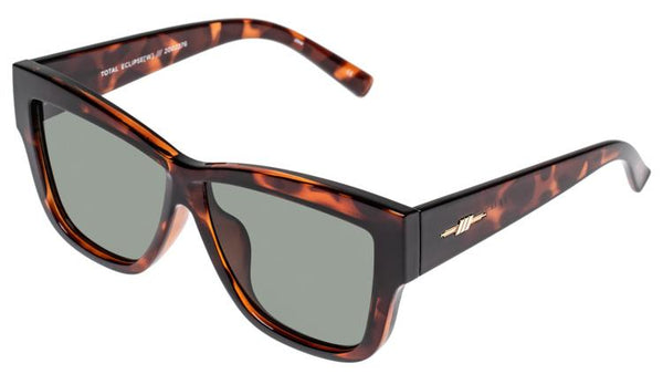 LE SPECS Total Eclipse Modern Rectangle Sunglasses - Tort | PresenceConcept.com