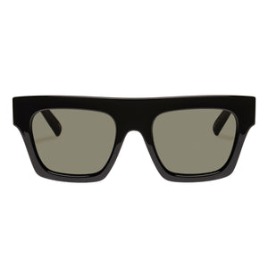 LE SPECS Subdimension Modern Rectangle Sunglasses - Black | PresenceConcept.com