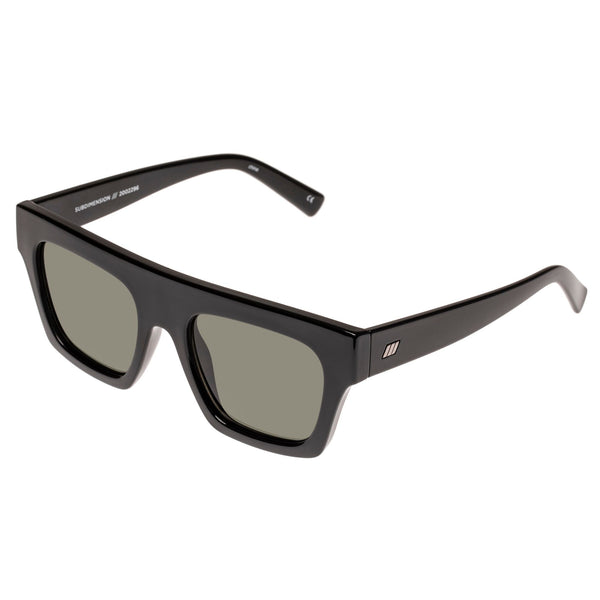 LE SPECS Subdimension Modern Rectangle Sunglasses - Black | PresenceConcept.com