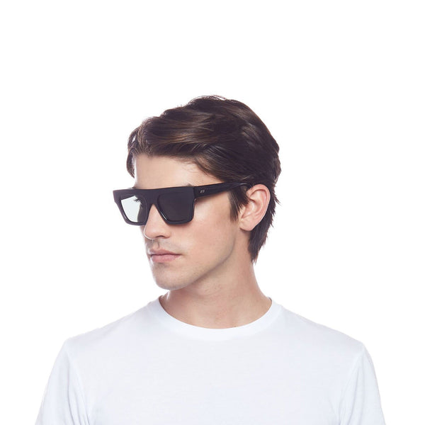 LE SPECS Subdimension Modern Rectangle Sunglasses - Black | PresenceConcept.com