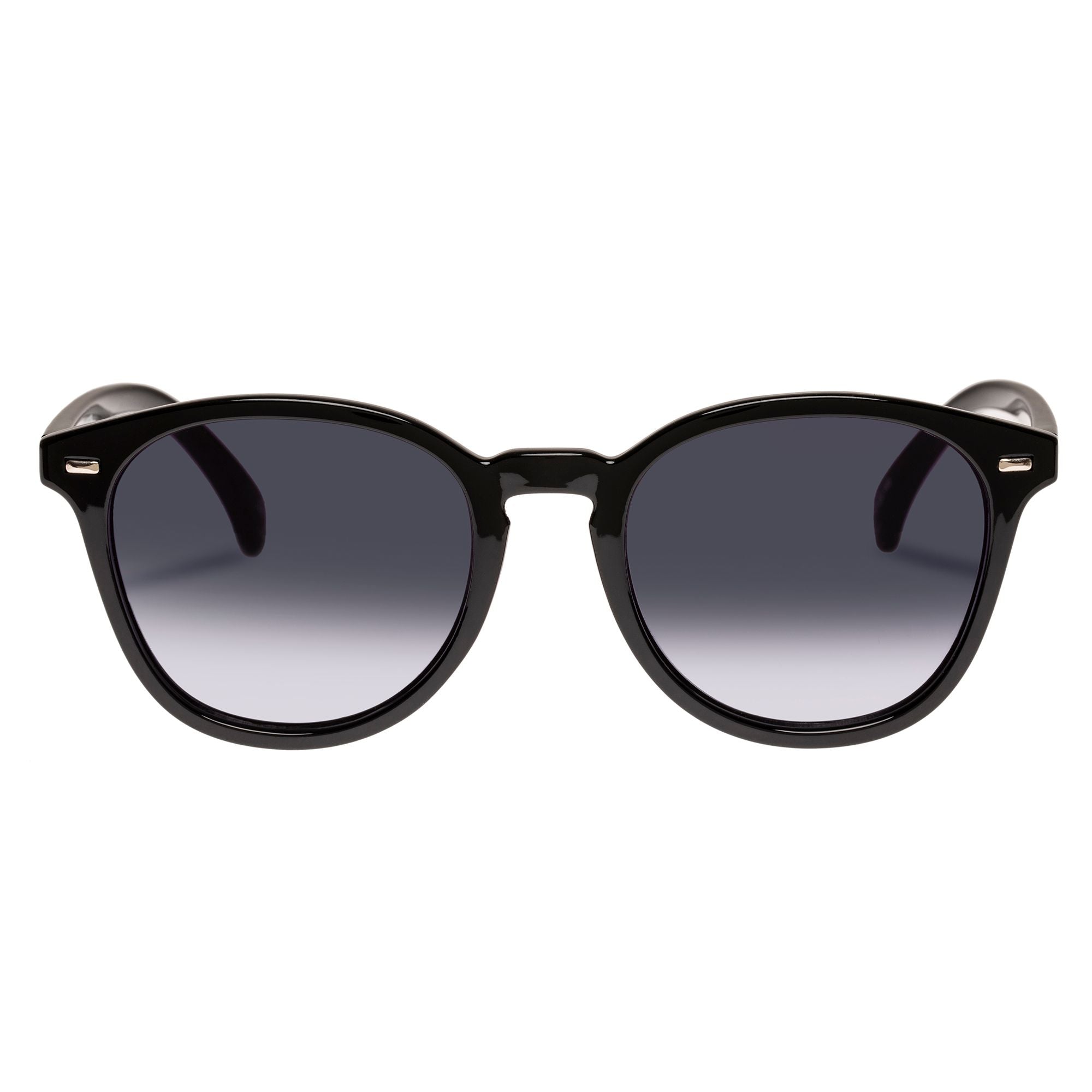 LE SPECS Bandwagon Round Sunglasses - Black | PresenceConcept.com