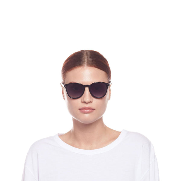 LE SPECS Bandwagon Round Sunglasses - Black | PresenceConcept.com