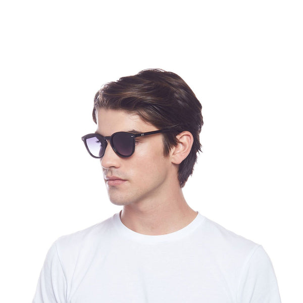 LE SPECS Bandwagon Round Sunglasses - Black | PresenceConcept.com