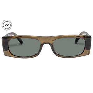 LE SPECS Recovery Rectangle Sunglasses - Olive | PresenceConcept.com