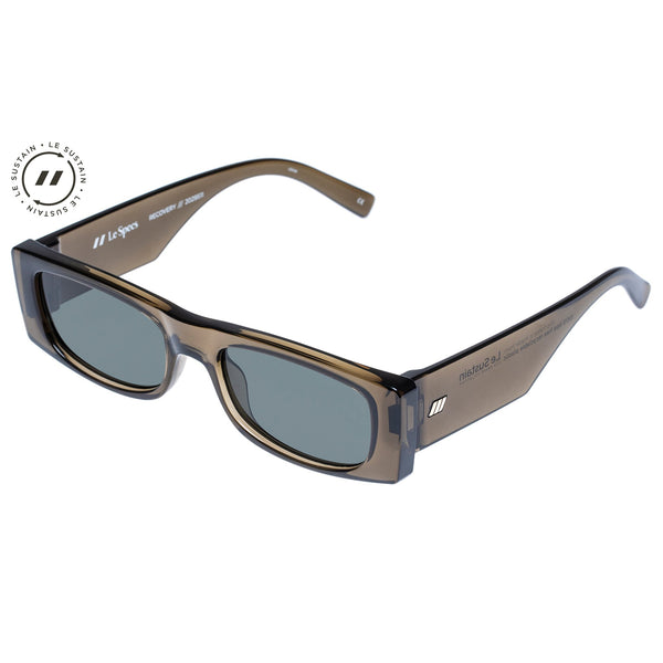 LE SPECS Recovery Rectangle Sunglasses - Olive | PresenceConcept.com