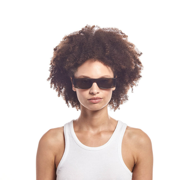 LE SPECS Recovery Rectangle Sunglasses - Olive | PresenceConcept.com