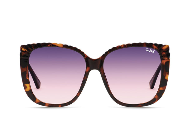 Buy Quay Australia Ever After Etched Tort/Smoke Pink Square Sunglasses instore & online at PresenceConcept.com