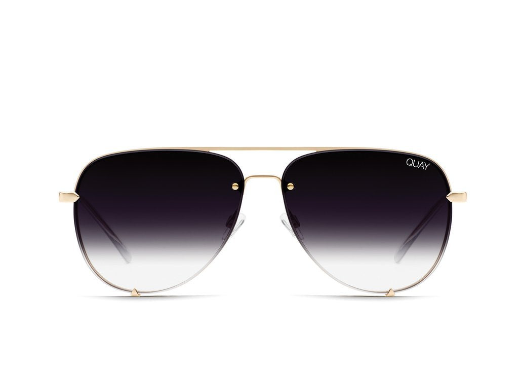 QUAY AUSTRALIA Malaysia - HIGH KEY MINI RIMLESS gold/black fade - PRESENCE Paris