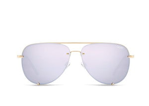 QUAY AUSTRALIA - HIGH KEY MINI RIMLESS gold/lilac - PRESENCE Paris