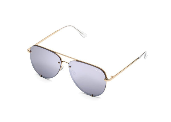 QUAY AUSTRALIA - HIGH KEY MINI RIMLESS gold/lilac - PRESENCE Paris