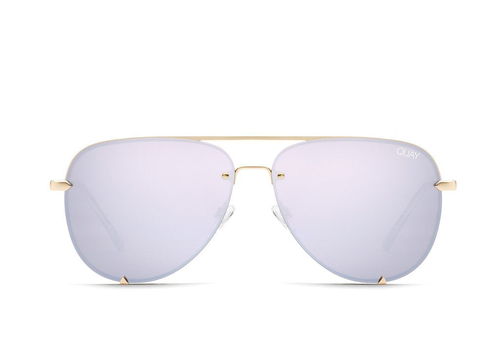 QUAY AUSTRALIA - HIGH KEY RIMLESS gold/lilac - PRESENCE Paris