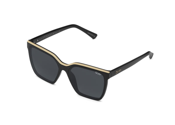QUAY LEVEL UP black gold/smoke square sunglasses - PresenceConcept.com