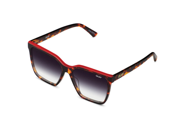 QUAY Level Up Sunglasses - Tort Red/Fade