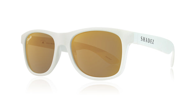 SHADEZ Adult White-Gold Polarised Sunglasses