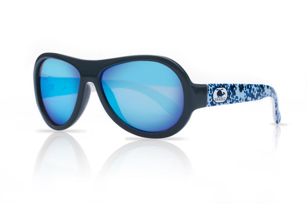 SHADEZ Kids Sunglasses Designers Helicopter Camo Blue