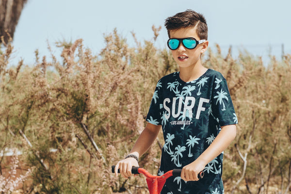SHADEZ Kids Sunglasses Designers Car Print Black
