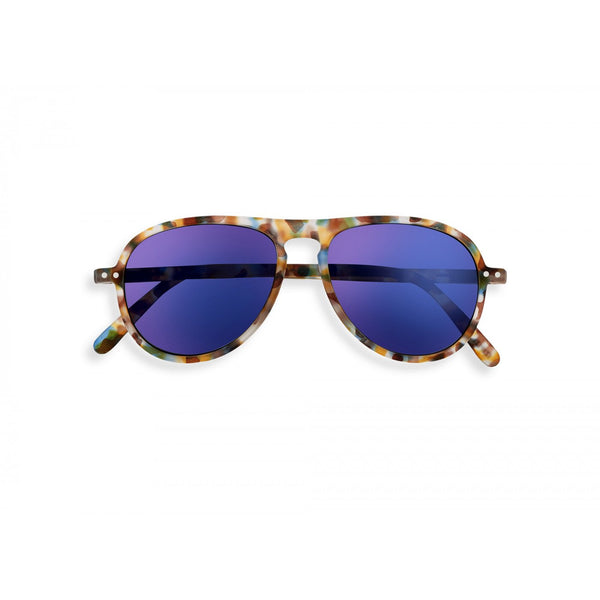 IZIPIZI #I SUN Blue Tortoise Mirror Sunglasses