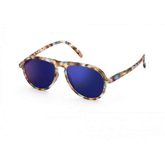 IZIPIZI #I SUN Blue Tortoise Mirror Sunglasses