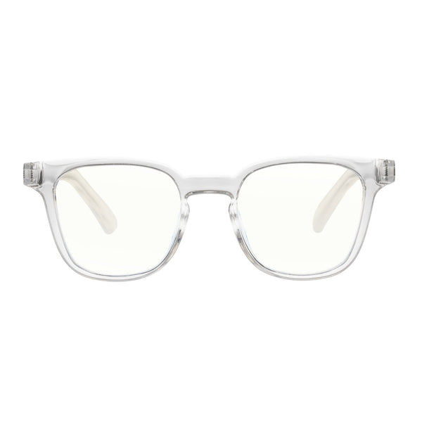 The Book Club "Twelve Hungry Bens" Square Blue Light Reading Glasses - Cellophane - PresenceConcept.com