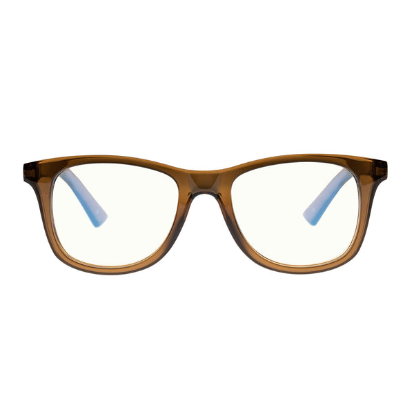 The Book Club "Grime In Banishment" Square Blue Light Reading Glasses - Cola - PresenceConcept.com