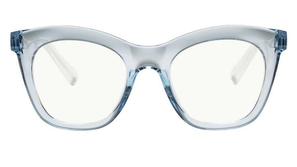 The Book Club "Harlots Bed" Cat-Eye Blue Light Reading Glasses - Clear Blue - PresenceConcept.com