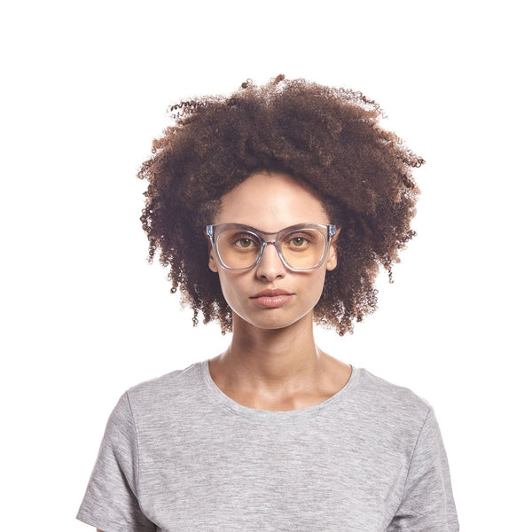 The Book Club "Harlots Bed" Cat-Eye Blue Light Reading Glasses - Clear Blue - PresenceConcept.com