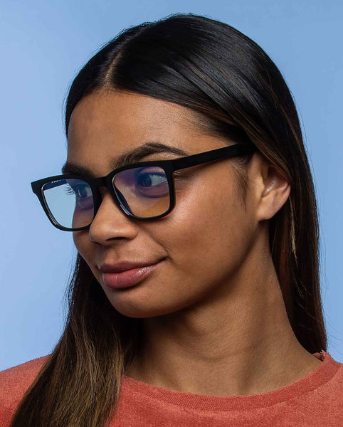 The Book Club "A Doom Of Funs Blown" Blue Light Reading Glasses - Black